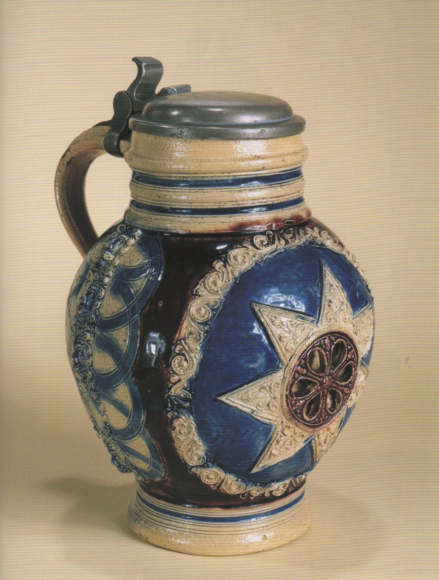 17th century Westerwald Saltglazed stoneware Jug